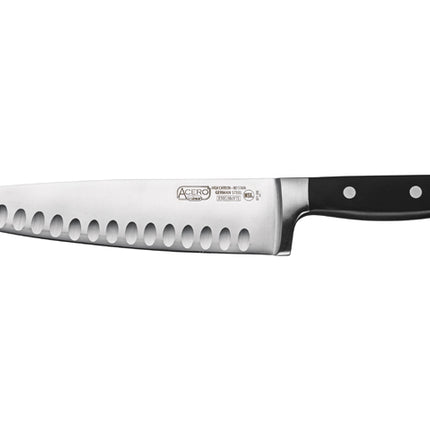 Winco KFP-84 Acero 8" Hollow Ground Chefs Knife