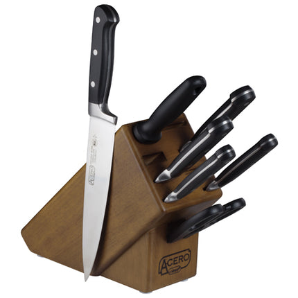 Winco KFP-BLKA Acero 7-Piece Knife Block Set