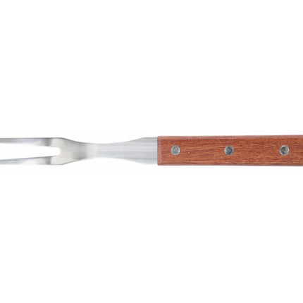 Winco KPF-210 12 5/8" Pot Fork with Wooden Handle