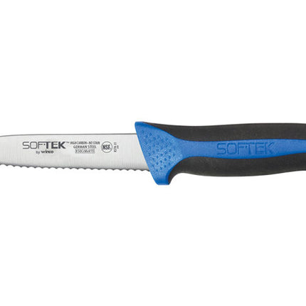 Winco KSTK-31 Sof-Tek 3-1/2" Serrated Paring Knife 2/Pack