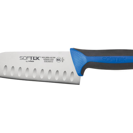 Winco KSTK-70 Sof-Tek 7" German Steel Santoku Knife