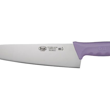 Winco KWP-100P 10" Allergen Free Chefs Knife with Purple Handle