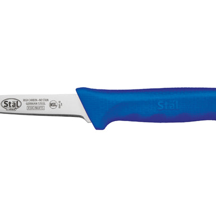 Winco KWP-30U Stäl 3-1/4" Paring Knife with Blue Polypropylene Handle, 2-Pack