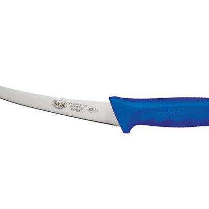 Winco KWP-60U Stäl 6" Curved Boning Knife with Blue Handle