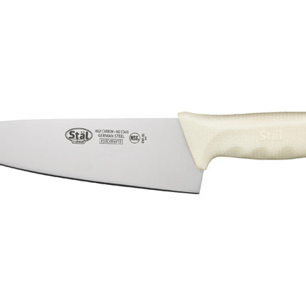 Winco KWP-80 Stäl 8" Chef Knife with White Handle