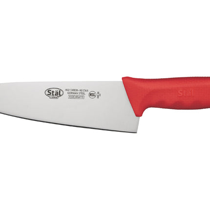 Winco KWP-80R Stäl 8" Chefs Knife with Red Handle