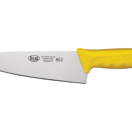 Winco KWP-80Y Stäl 8" Chefs Knife with Yellow Handle