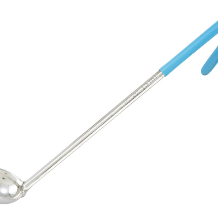 Winco LDC-05 1/2 oz LDC Series One-Piece Stainless Steel Serving Ladle With 12" Teal Handle