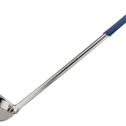 Winco LDCN-2 Blue 2 oz Prime Series Stainless Steel Serving Ladle