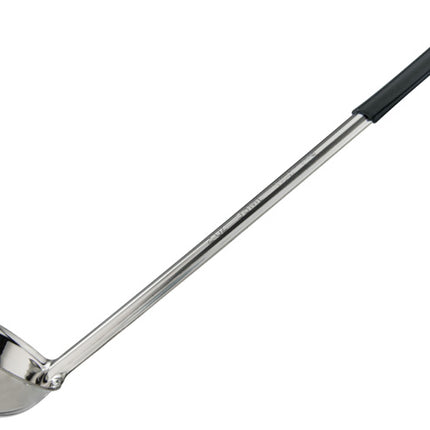 Winco LDCN-2K 2 oz Prime Series One-Piece Stainless Steel Serving Ladle With Black Handle