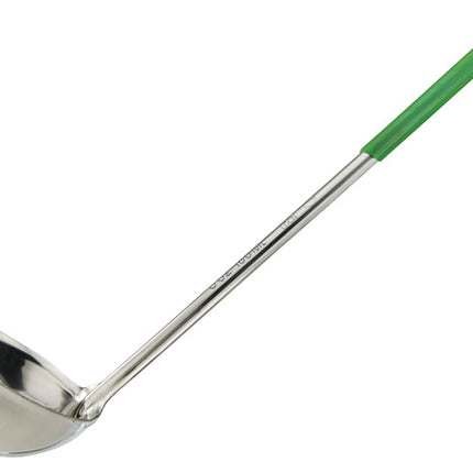 Winco LDCN-6 Green 6 oz Prime Series Stainless Steel Serving Ladle