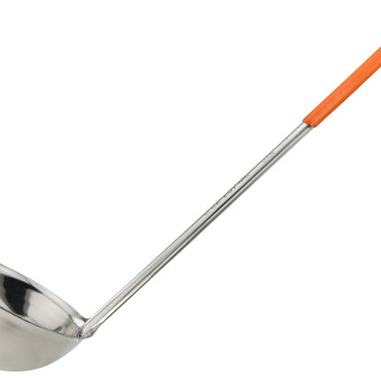 Winco LDCN-8 Orange 8 oz Prime Series Stainless Steel Serving Ladle