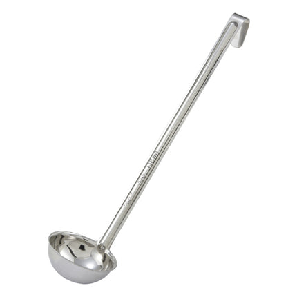 Winco LDIN-4 Prime Series 4 oz One-Piece Stainless Steel Serving Ladle