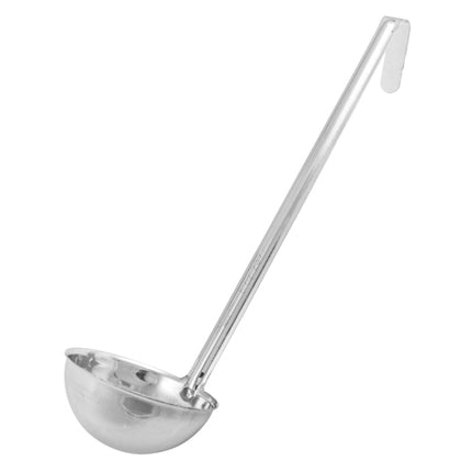 Winco LDIN-8 Prime Series 8 oz One-Piece Stainless Steel Serving Ladle