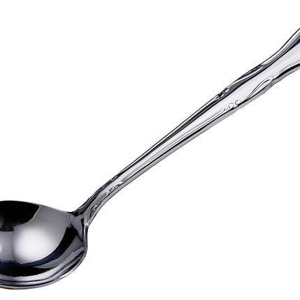 Winco LE-1 Elegance Collection 7" Long 1 oz Heavyweight Mirror-Finish Stainless Steel Gravy And Soup Serving Ladle