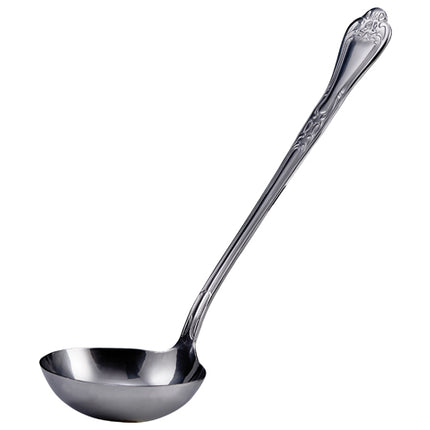 Winco LE-4 Elegance Collection 13" Long 4 oz Heavyweight Mirror-Finish Stainless Steel Serving Ladle