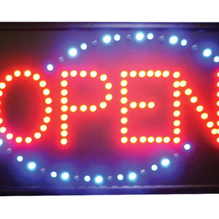 Winco LED-6 LED 14" x 24" Flashing "Open" Sign