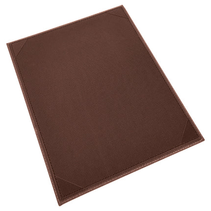 Winco LMS-811BN 8 1/2" x 11" Brown Leatherette Single Panel Menu Cover