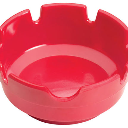 Winco MAS-4R 4 1/4" Red Plastic Ashtray