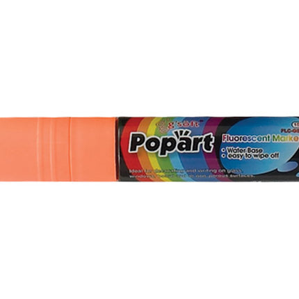 Winco MBPM-O Neon Orange Deluxe Large Tip Dry Erase Marker