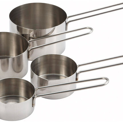 Winco MCP-4P Stainless Steel 4 Piece Measuring Cup Set with Wire Handles