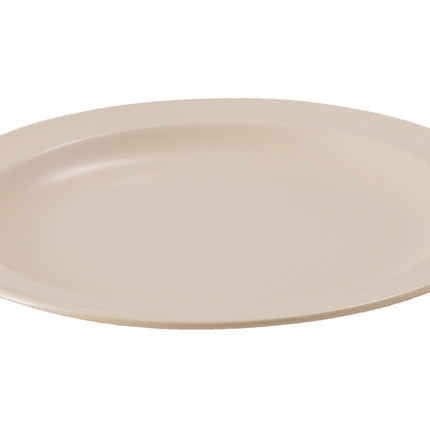 Winco MMPR-10 10 1/4" Tan Melamine Dinner Plates 12/Pack