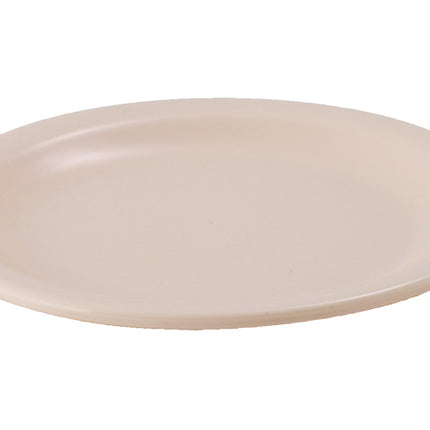 Winco MMPR-5 5 1/2" Tan Melamine Dinner Plates 12/Pack