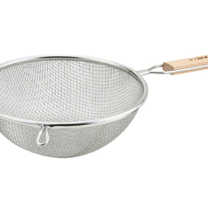 Winco MS3A-8D 8" Stainless Steel Fine Double Mesh Strainer