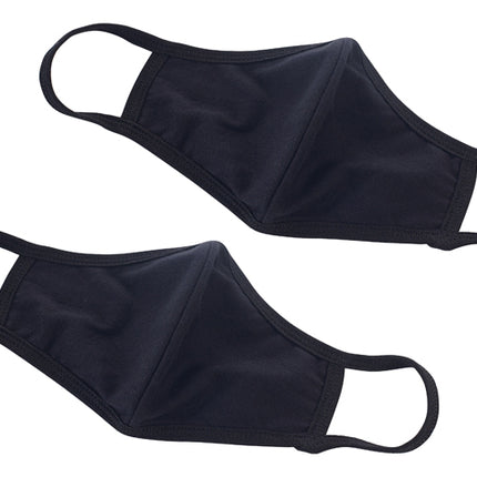 Winco MSK-1KML Black Medium/Large 2-Ply Cotton Reusable Face Mask