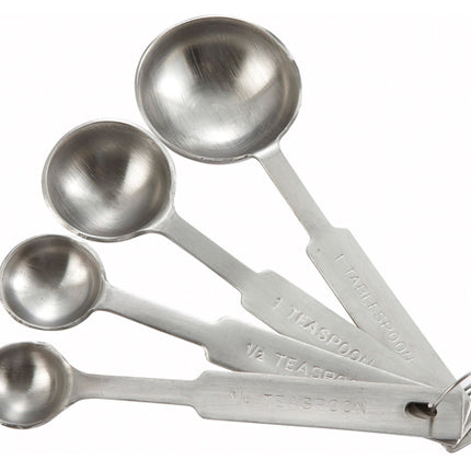 Winco MSPD-4X 4-Piece Heavy Duty Measuring Spoon Set