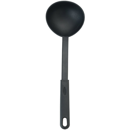 Winco NC-LD Black Nylon 12 1/2" One Piece 6 oz. Serving Ladle