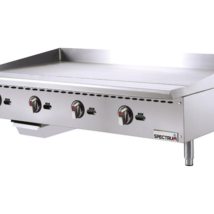 Winco NGGD-48M 48 Inch Wide Spectrum Commercial Gas Countertop Griddle 120,000 BTU