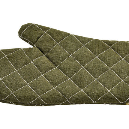 Winco OMF-13 13" Flame-Resistant Green Cotton Oven Mitt