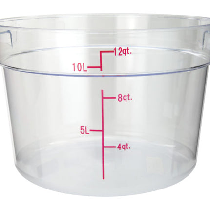 Winco PCRC-12 12 Qt. Clear Round Food Storage Container