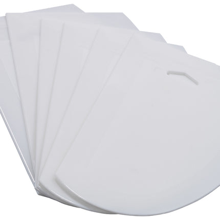 Winco PDS-7 7 1/2" Plastic Dough Scrapers - 6/Pack