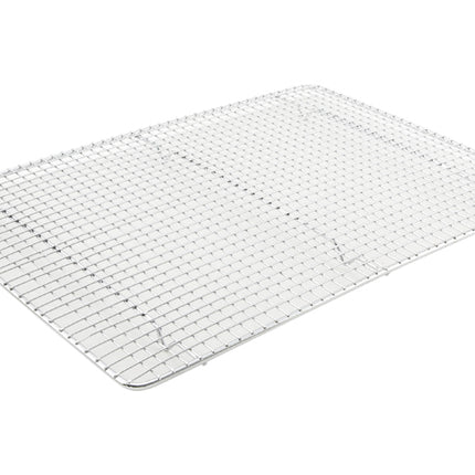 Winco PGW-1216 Half Size Footed Chrome-Plated Steel Wire Cooling Rack/Pan Grate for Bun/Sheet Pan