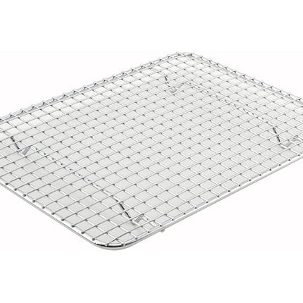 Winco PGW-810 Half Size Footed Chrome Plated Steel Wire Cooling Rack/Pan Grate for Steam Table Food Pan