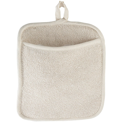 Winco PH-9W 8 1/2" x 9 1/2" White Terry Pot Holder with Pocket