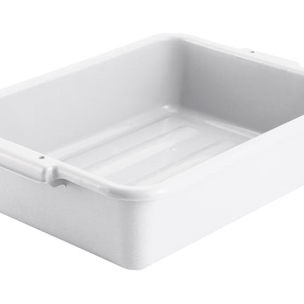 Winco PL-5W White Polypropylene Dish Box