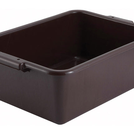 Winco PL-7B Brown Polypropylene Dish Box