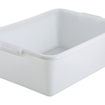 Winco PL-7W White Polypropylene Dish Box