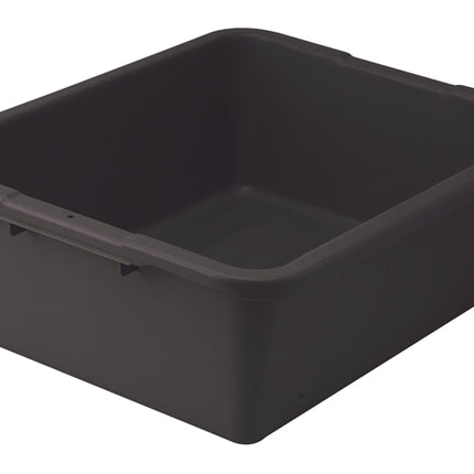 Winco PLW-7K Heavy-Duty Black Plastic Dish Box,  21" x 17"