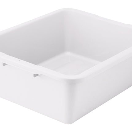 Winco PLW-7W Heavy-Duty White Plastic Dish Box,  21" x 17"