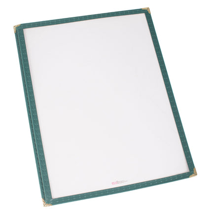 Winco PMC-9G 9 5/16" x 12 1/8" Green Single Fold Menu Cover