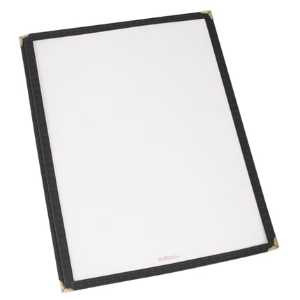 Winco PMC-9K 9 5/16" x 12 1/8" Black Single Fold Menu Cover