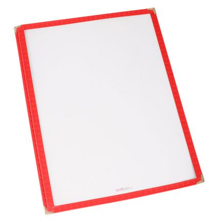 Winco PMC-9R 9 5/16" x 12 1/8" Red Single Fold Menu Cover