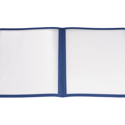 Winco PMCD-9B 9 1/2" x 12" Blue Double Fold Menu Cover