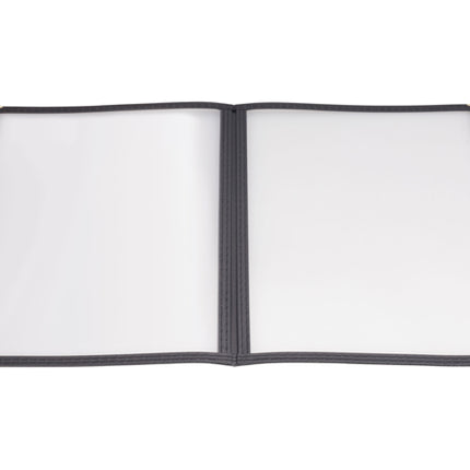 Winco PMCD-9K 9 1/2" x 12" Black Double Fold Menu Cover