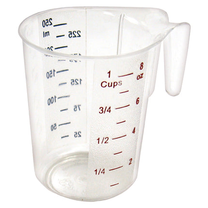 Winco PMCP-25 1 Cup Clear Polycarbonate Measuring Cup