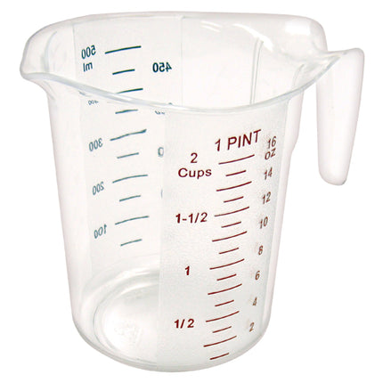 Winco PMCP-50 1 Pint Clear Polycarbonate Measuring Cup